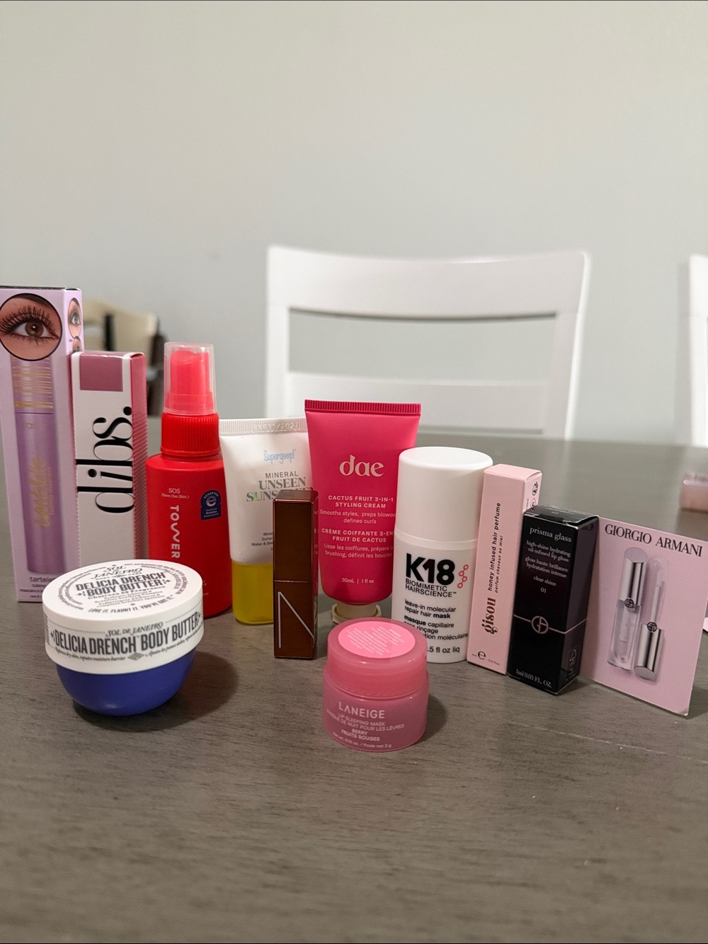 11 Piece Sephora Bundle Lot Tower 28 K18 Tarte Giorgio Armani Gisou Dibs NARS